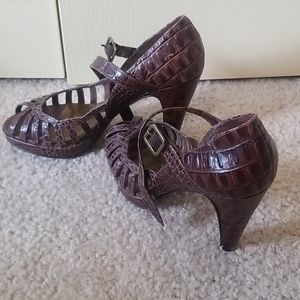 BCBG Snake Skin Heels